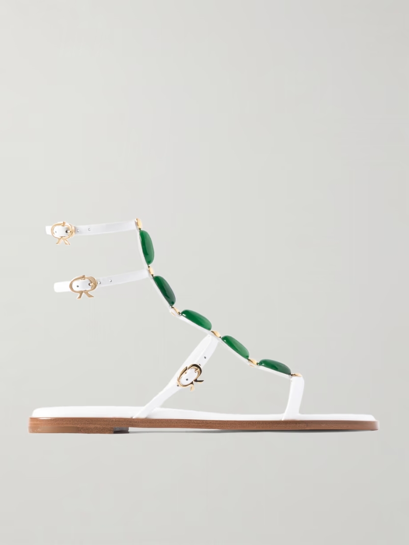 Shanti embellished leather sandals Shanti embellished leather sandals
