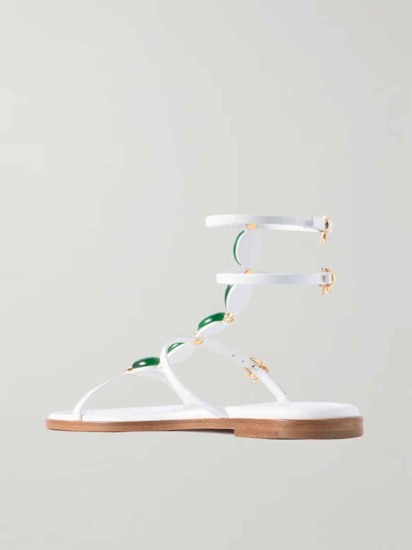 Shanti embellished leather sandals Shanti embellished leather sandals