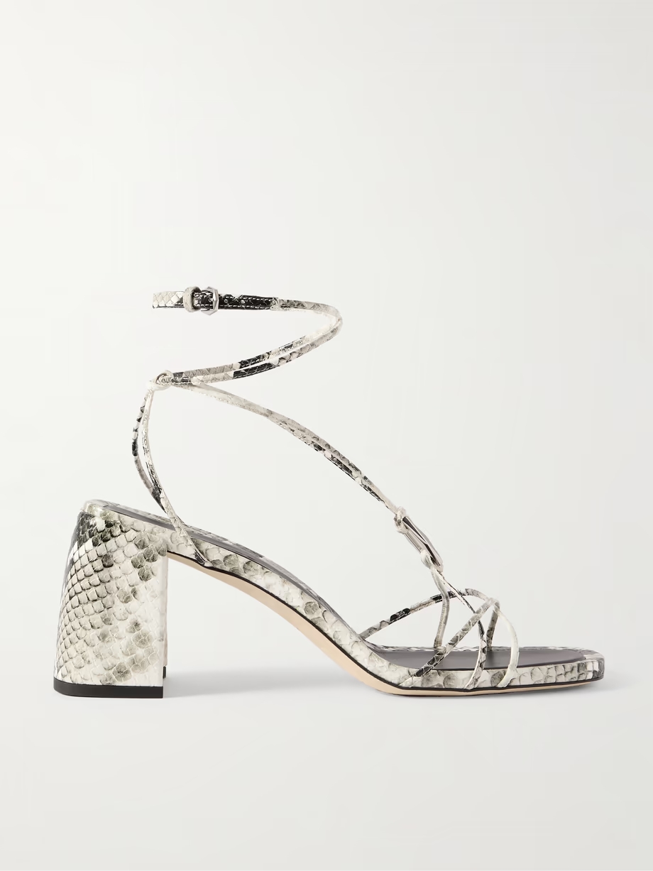 Onyxia 70 embellished snake-effect leather sandals Onyxia 70 embellished snake-effect leather sandals