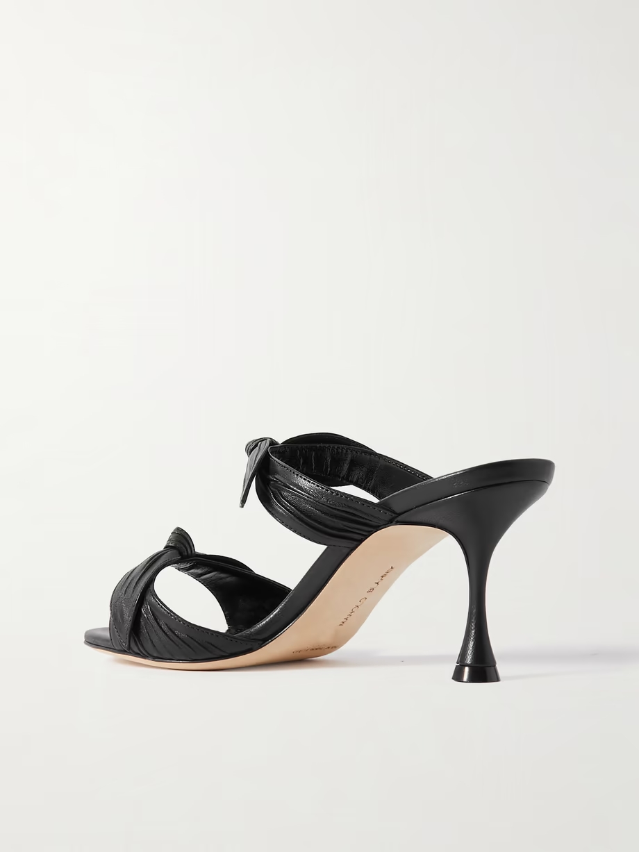 Lollo 70 bow-embellished leather mules Lollo 70 bow-embellished leather mules