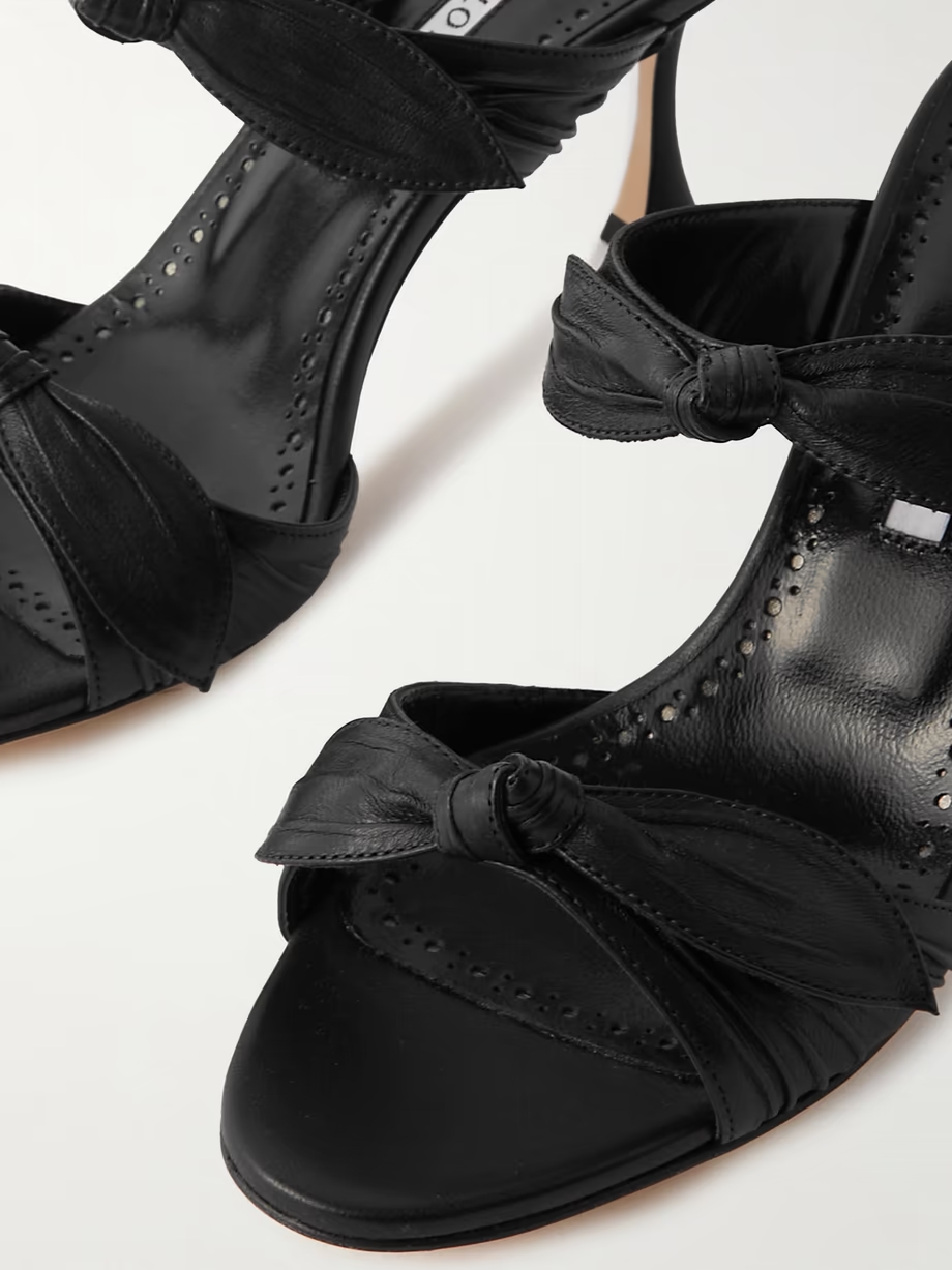 Lollo 70 bow-embellished leather mules Lollo 70 bow-embellished leather mules