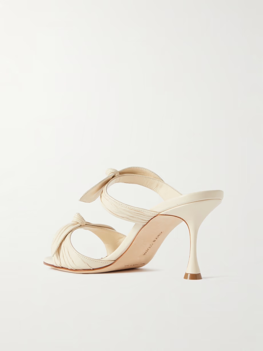 Lollo 70 bow-embellished leather mules Lollo 70 bow-embellished leather mules