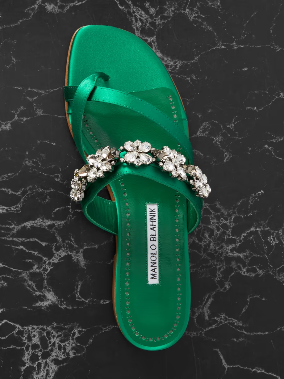 Perlusa crystal-embellished satin sandals Perlusa crystal-embellished satin sandals