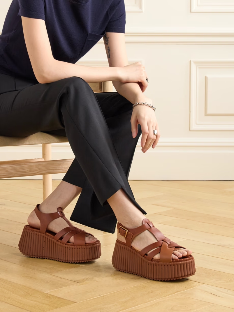 Nama leather platform sandals Nama leather platform sandals