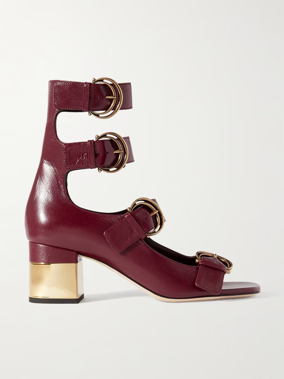 Alizè buckle-embellished leather sandals Alizè buckle-embellished leather sandals