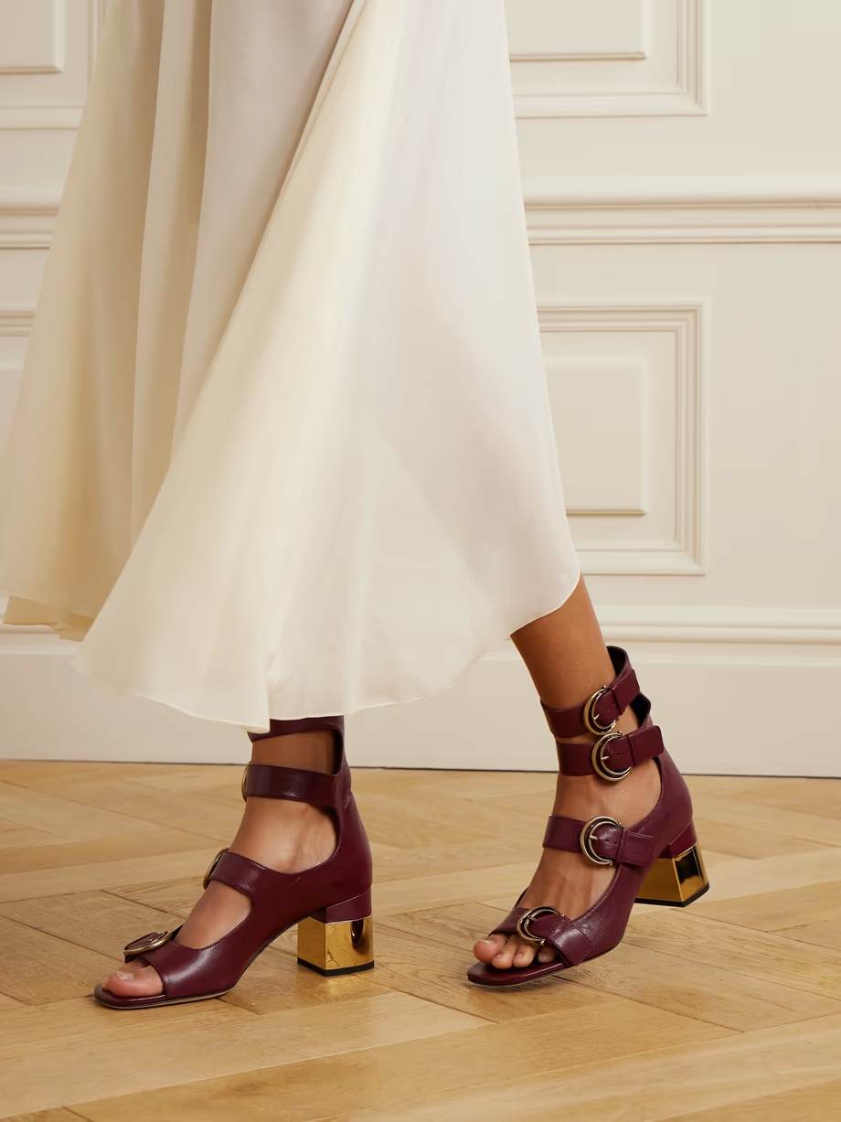 Alizè buckle-embellished leather sandals Alizè buckle-embellished leather sandals