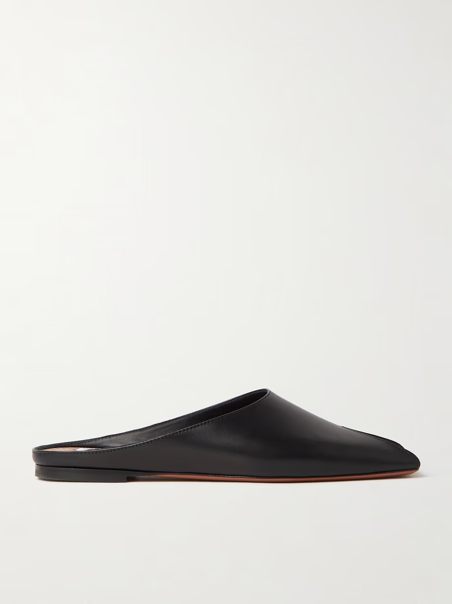 Leather mules Leather mules
