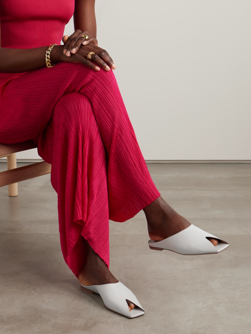 Leather mules Leather mules