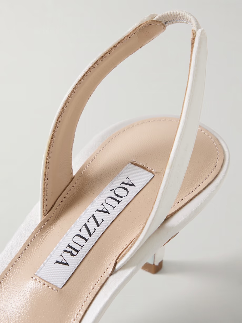 So Nude 50 satin slingback sandals So Nude 50 satin slingback sandals