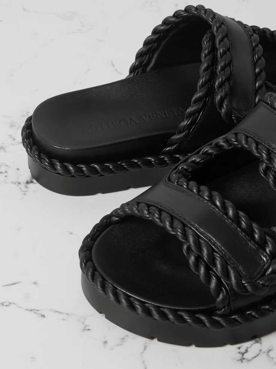 Jack braided leather slides Jack braided leather slides