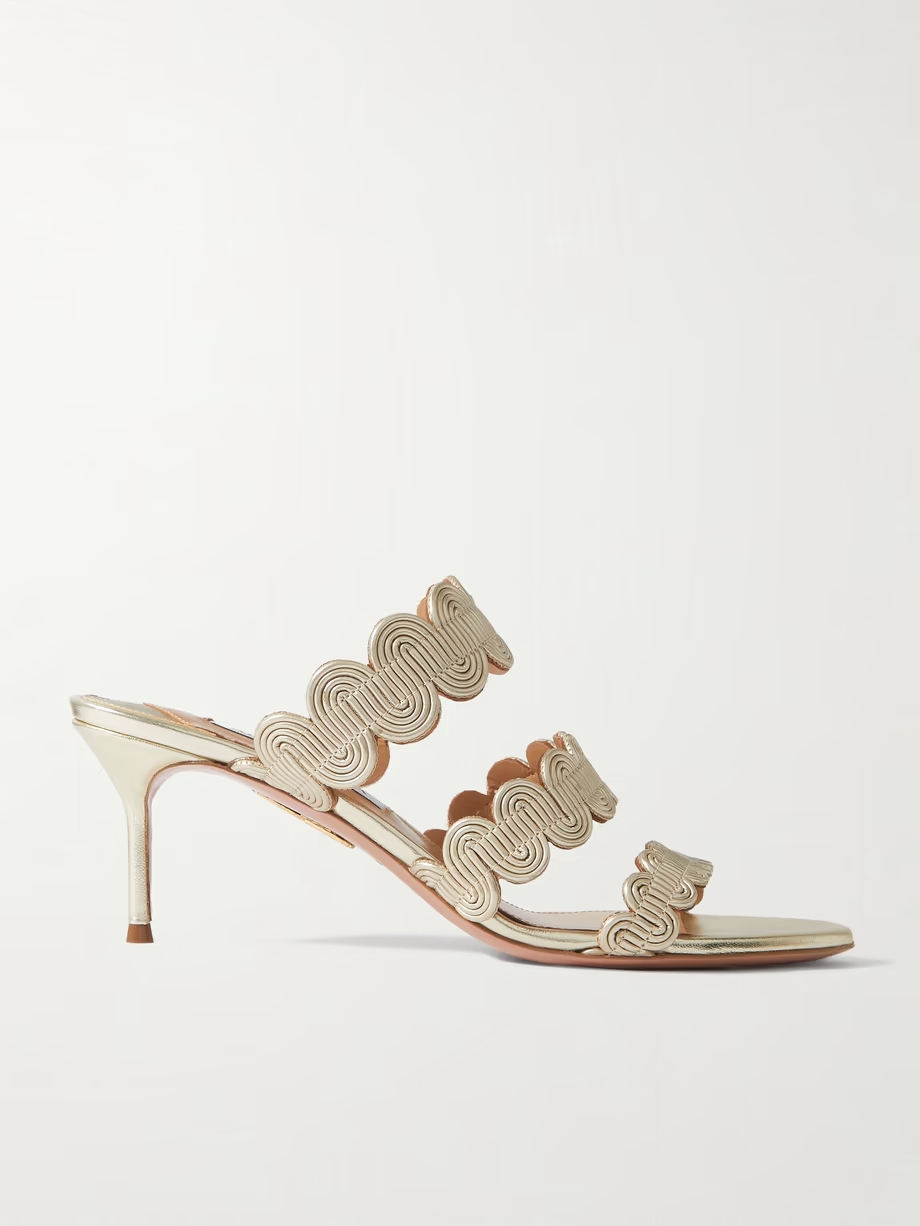 Wavy 65 metallic leather mules Wavy 65 metallic leather mules