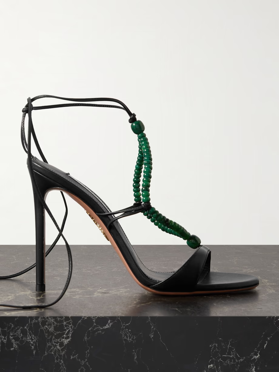 Amalfi 105 beaded leather sandals Amalfi 105 beaded leather sandals