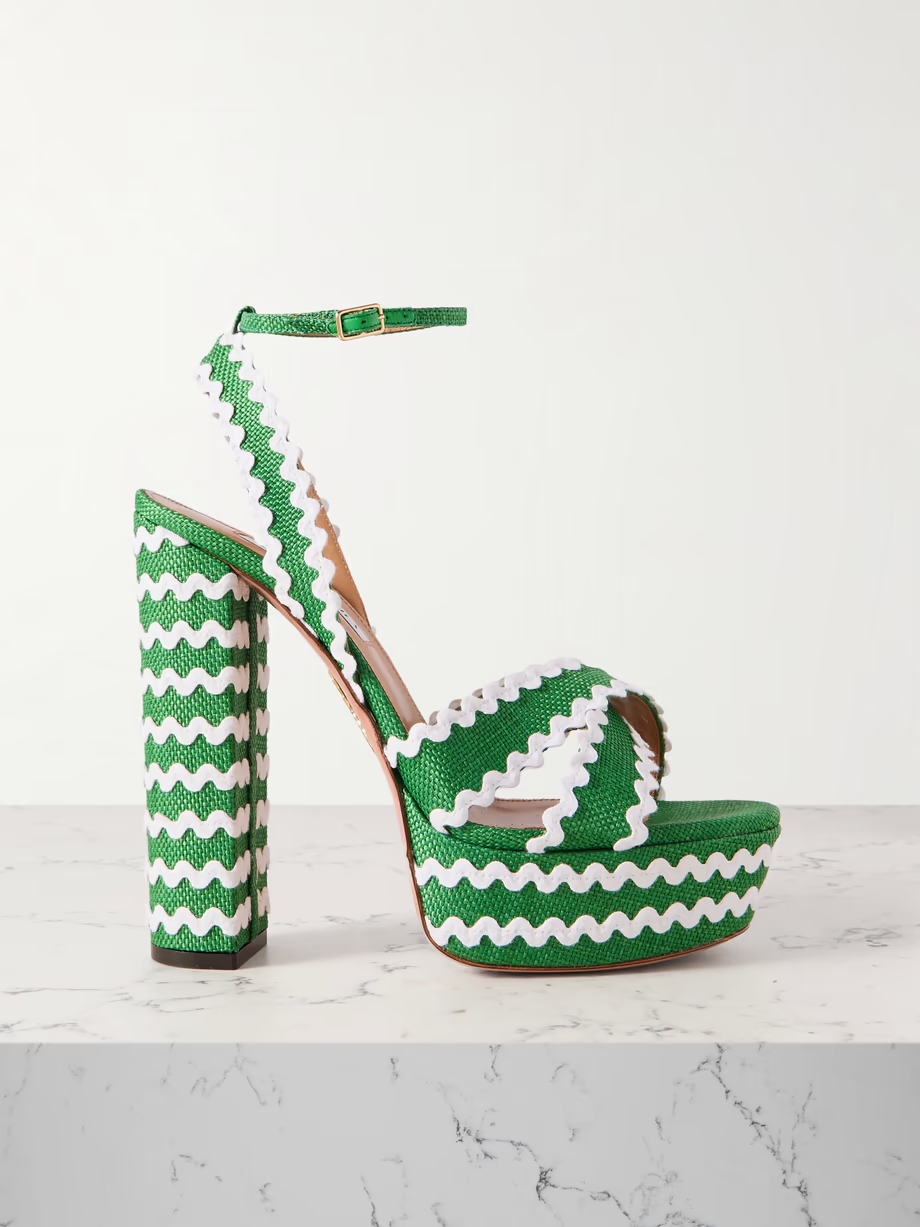 Ric Rac 140 raffia platform sandals Ric Rac 140 raffia platform sandals