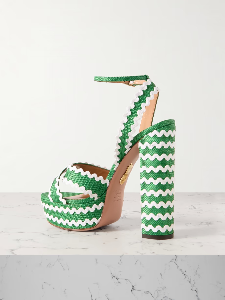 Ric Rac 140 raffia platform sandals Ric Rac 140 raffia platform sandals