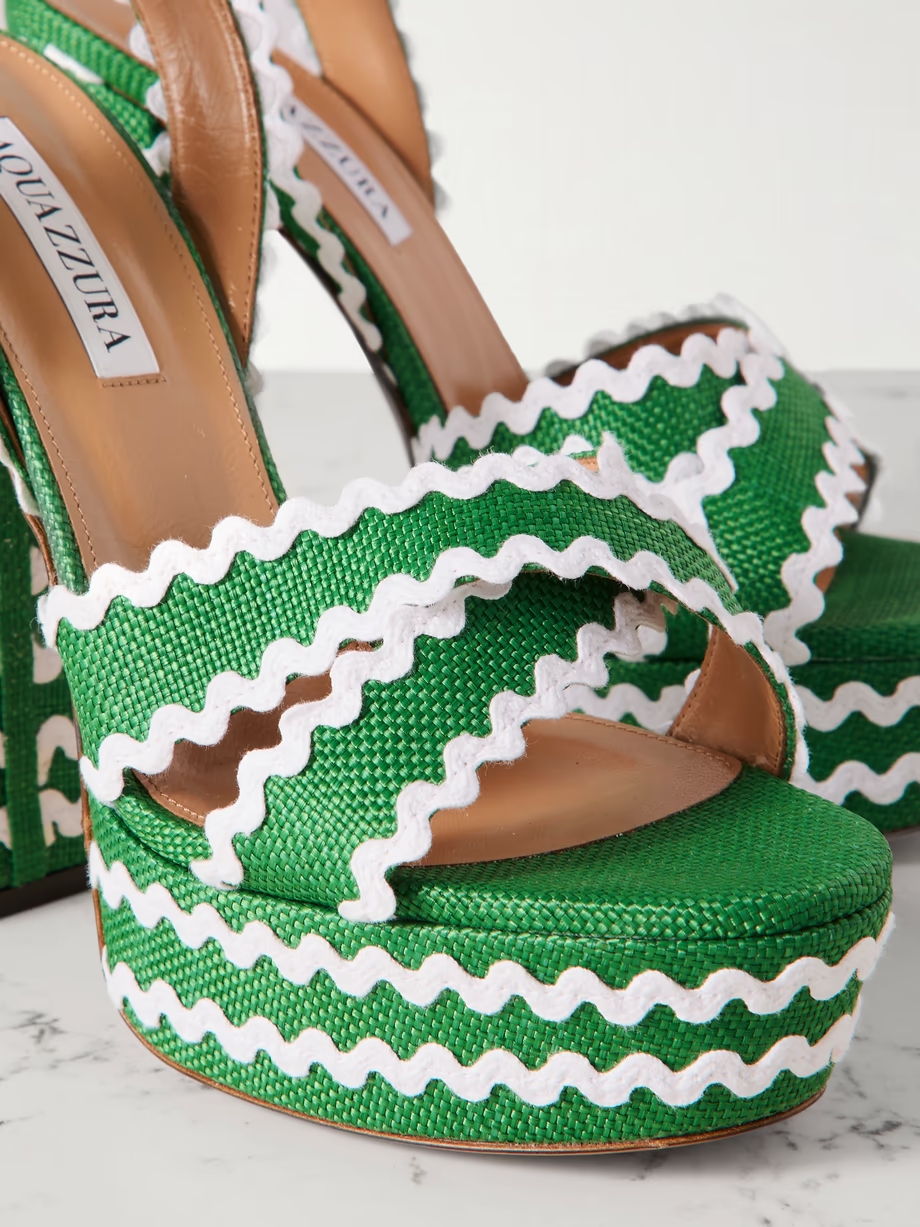 Ric Rac 140 raffia platform sandals Ric Rac 140 raffia platform sandals
