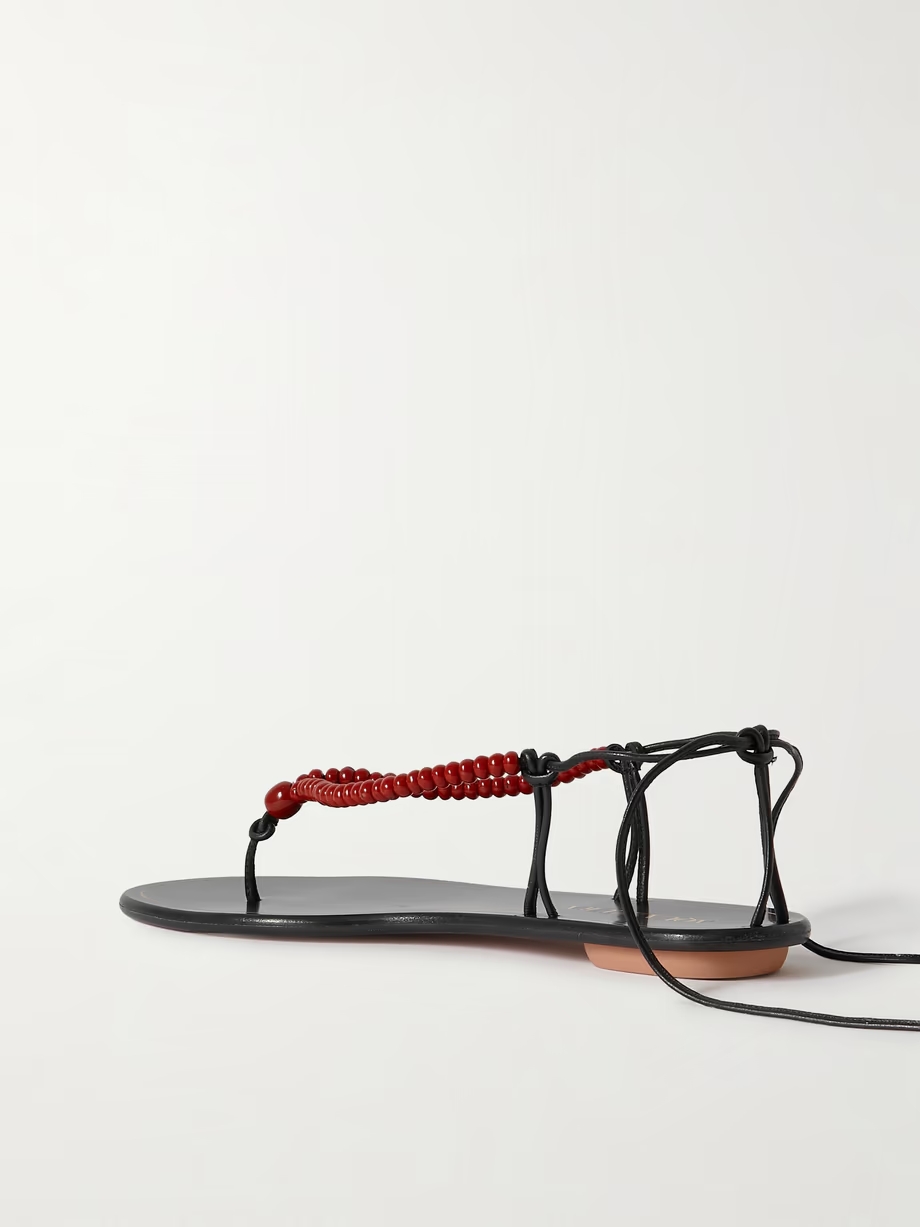 Amalfi embellished leather sandals Amalfi embellished leather sandals