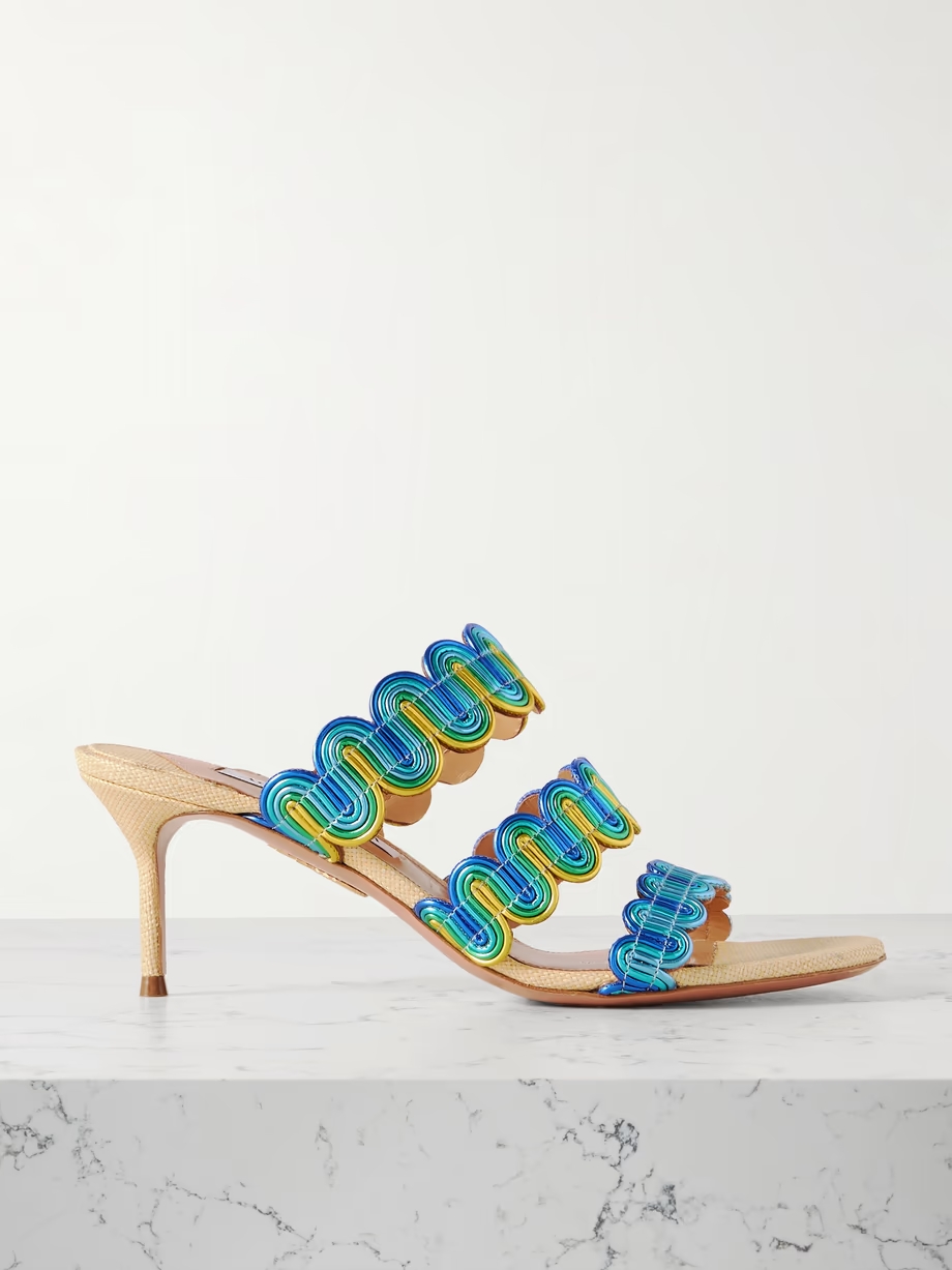 Wavy 65 metallic leather mules Wavy 65 metallic leather mules