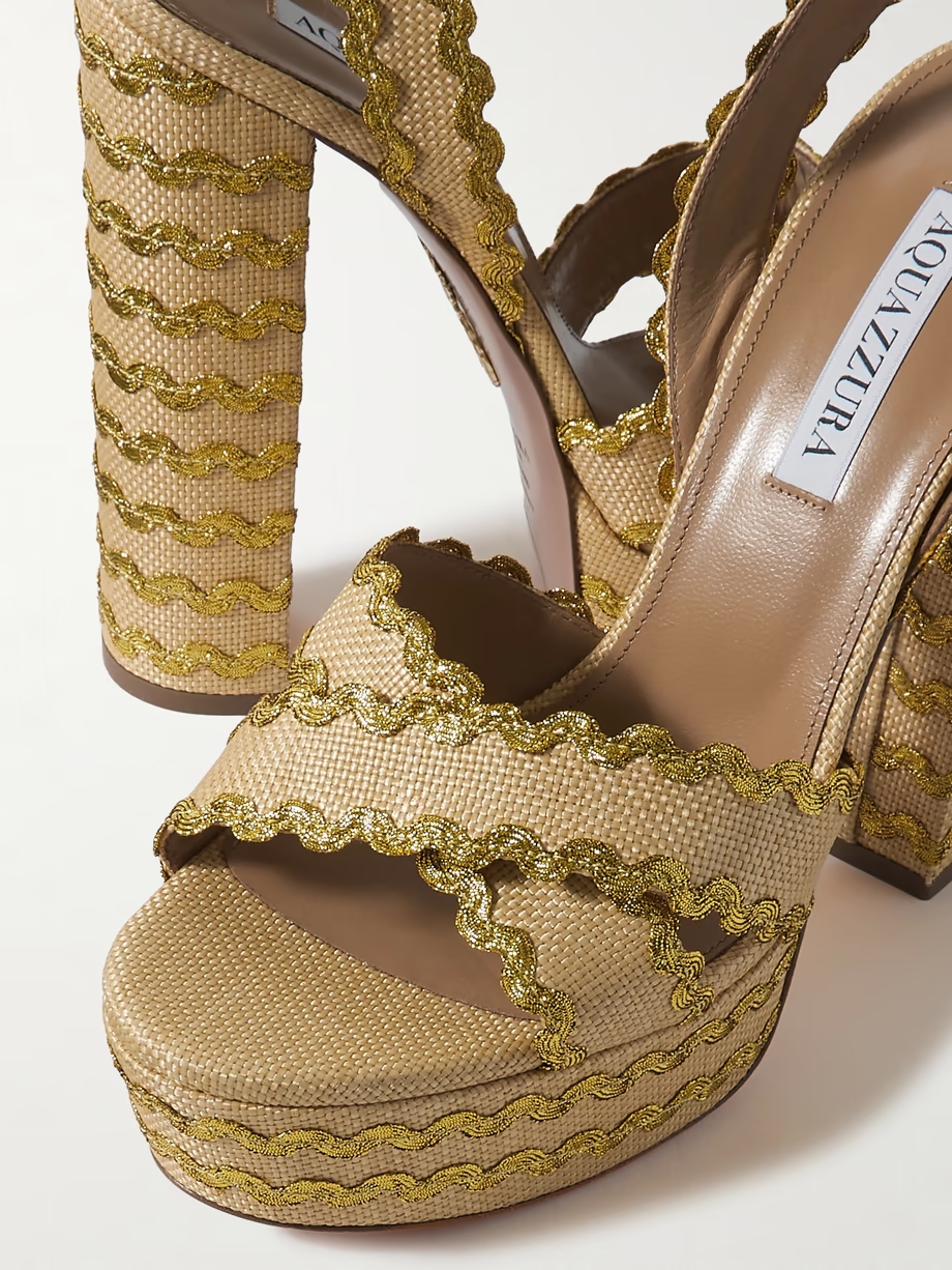 Ric Rac 140 raffia platform sandals Ric Rac 140 raffia platform sandals