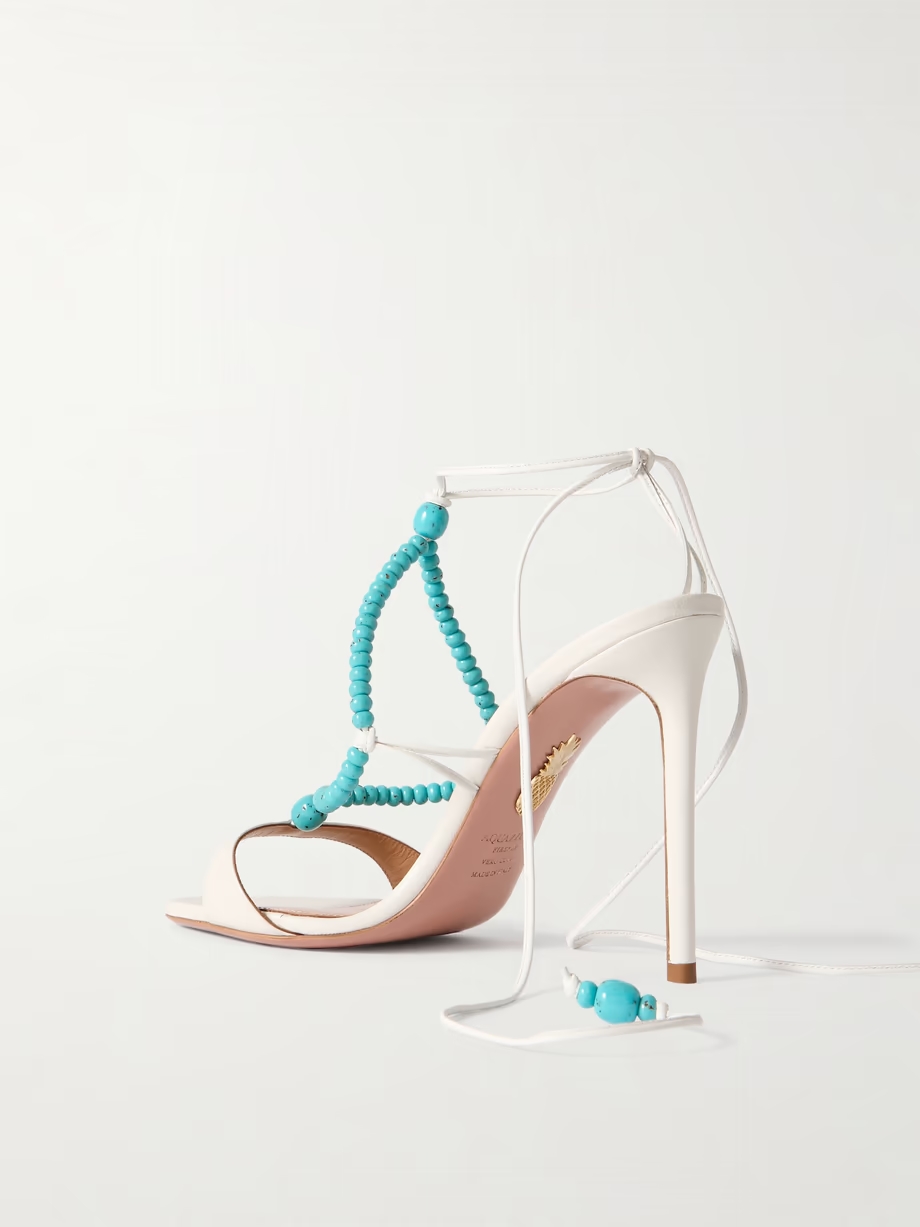 Amalfi 105 beaded leather sandals Amalfi 105 beaded leather sandals