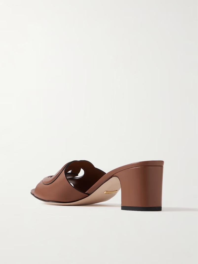 Cutout leather mules Cutout leather mules