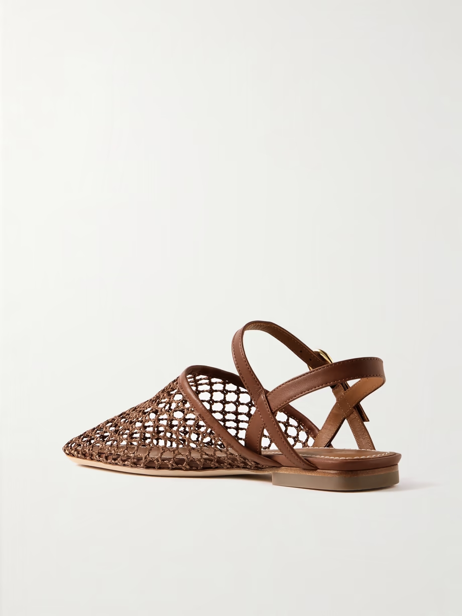 Rete crocheted and leather sandals Rete crocheted and leather sandals
