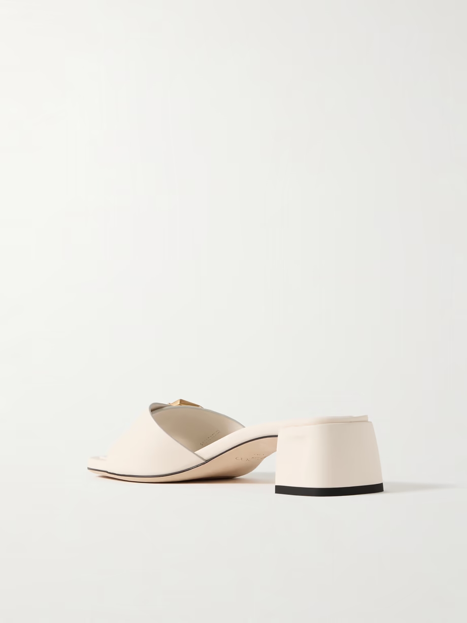 Hawke 40 buckled leather mules Hawke 40 buckled leather mules