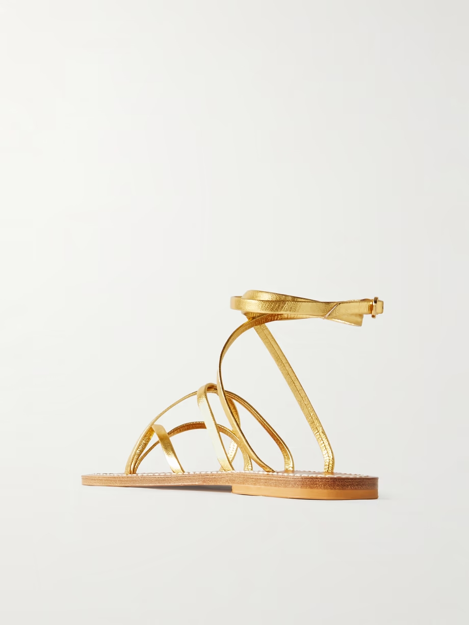 Zenobie metallic leather sandals Zenobie metallic leather sandals