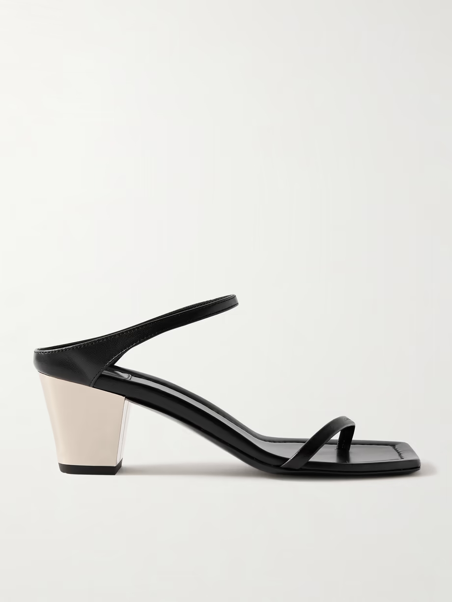 The City leather mules The City leather mules
