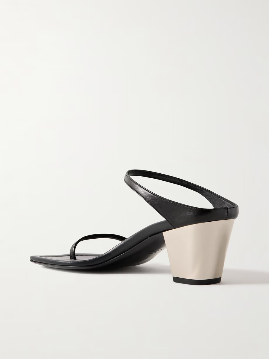 The City leather mules The City leather mules
