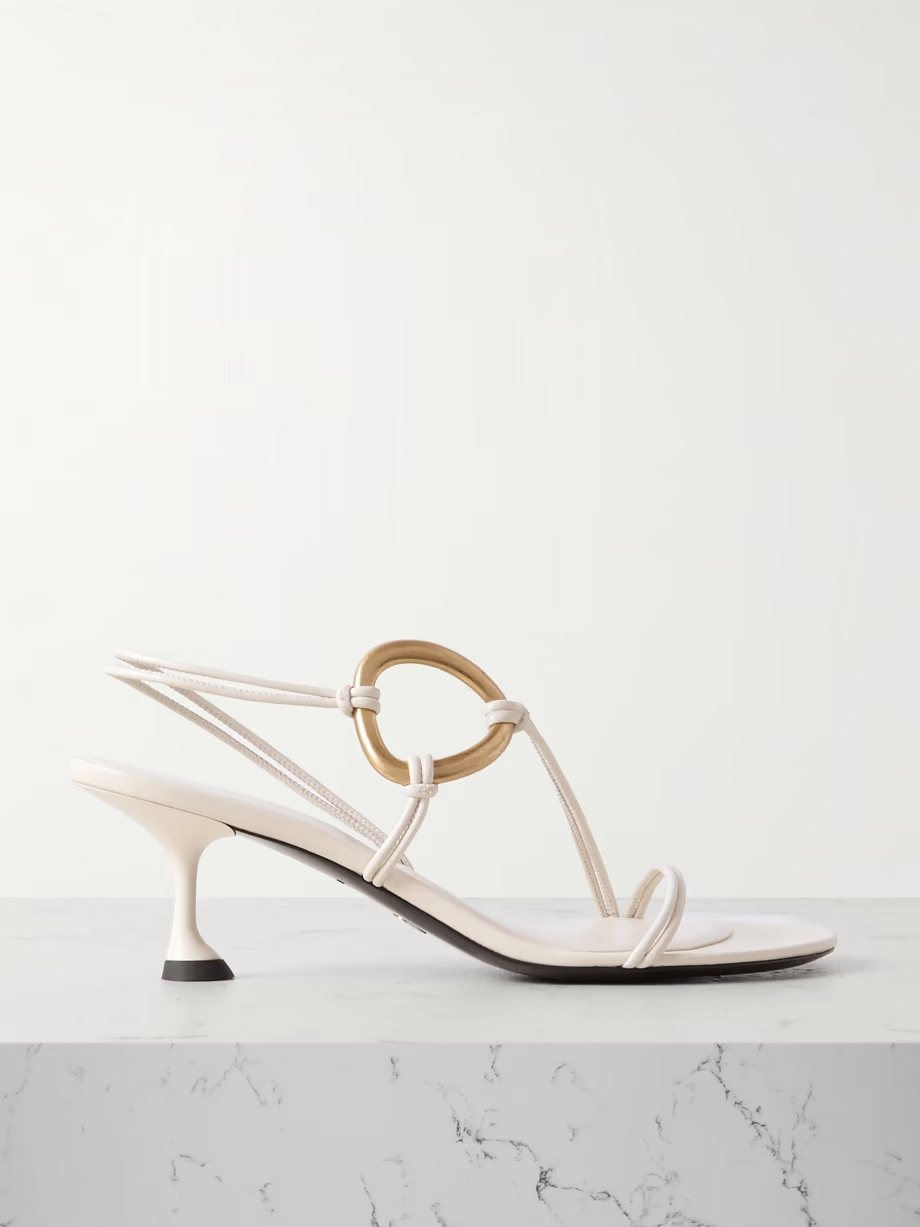 Hoop leather slingback sandals Hoop leather slingback sandals