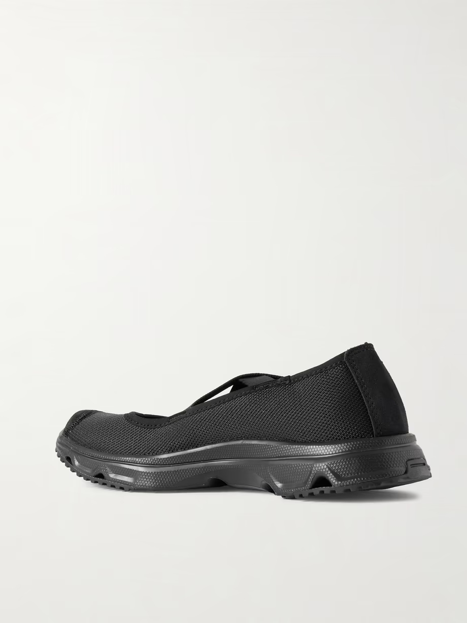 + Sandy Liang RX MJ suede-trimmed mesh sandals + Sandy Liang RX MJ suede-trimmed mesh sandals