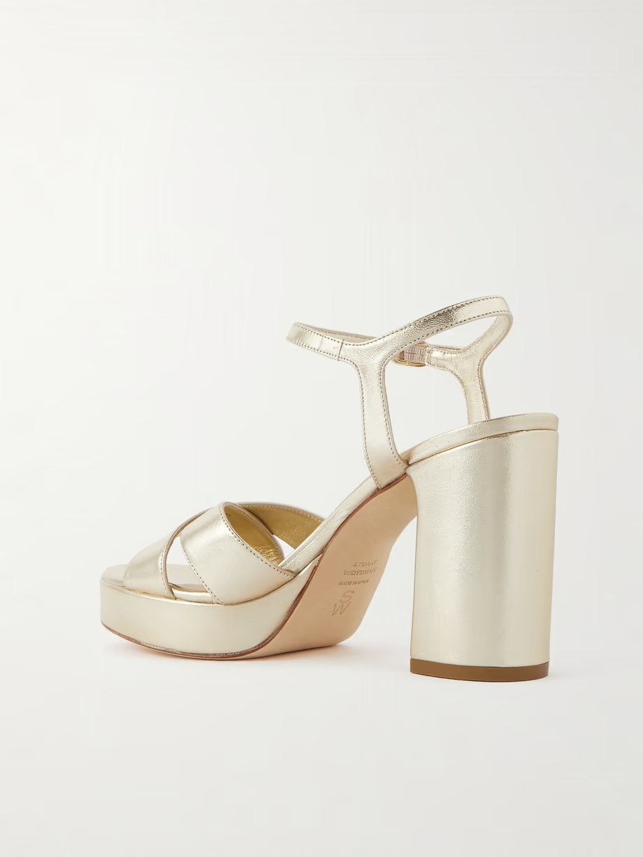 Dayna metallic leather platform sandals Dayna metallic leather platform sandals