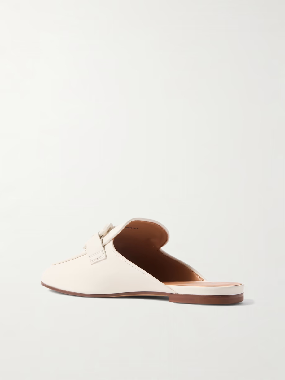 Embellished leather slippers Embellished leather slippers