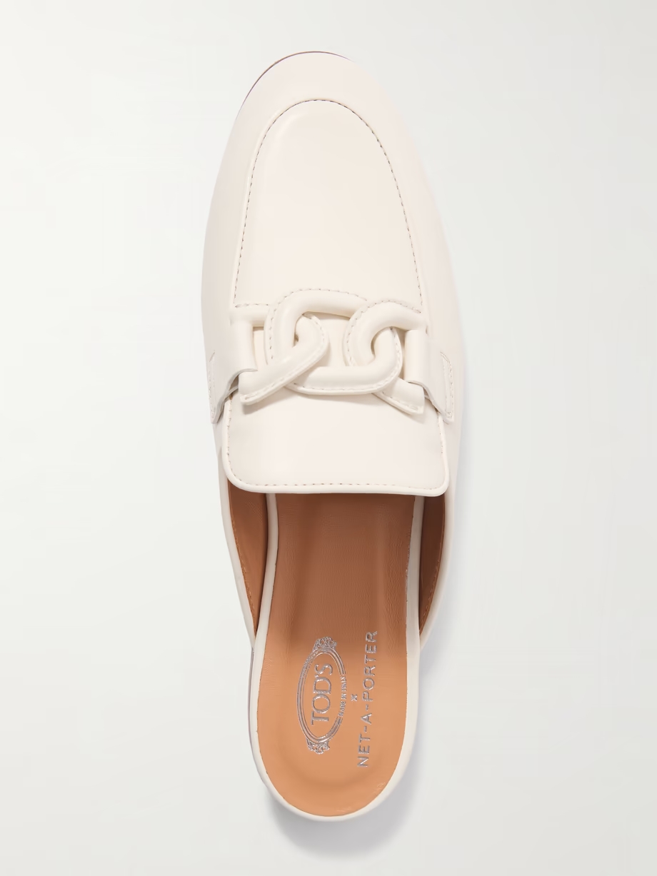 Embellished leather slippers Embellished leather slippers