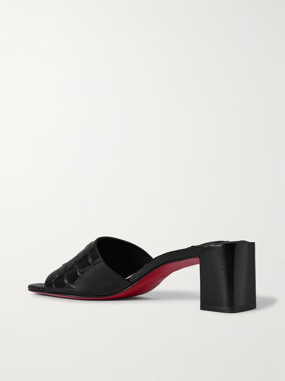 So CL croc-effect patent-leather mules So CL croc-effect patent-leather mules