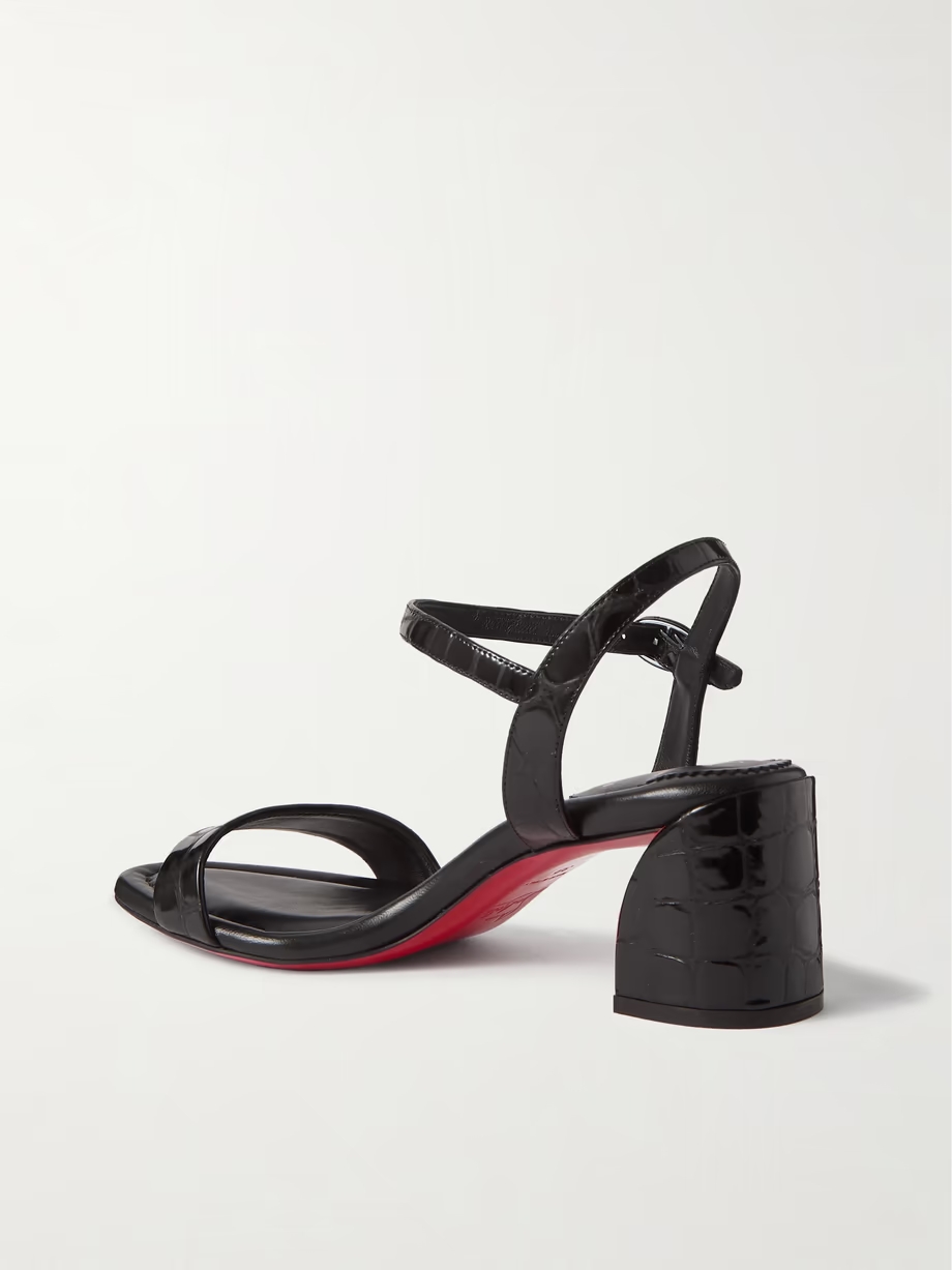 Miss Jane 55 croc-effect patent-leather sandals Miss Jane 55 croc-effect patent-leather sandals