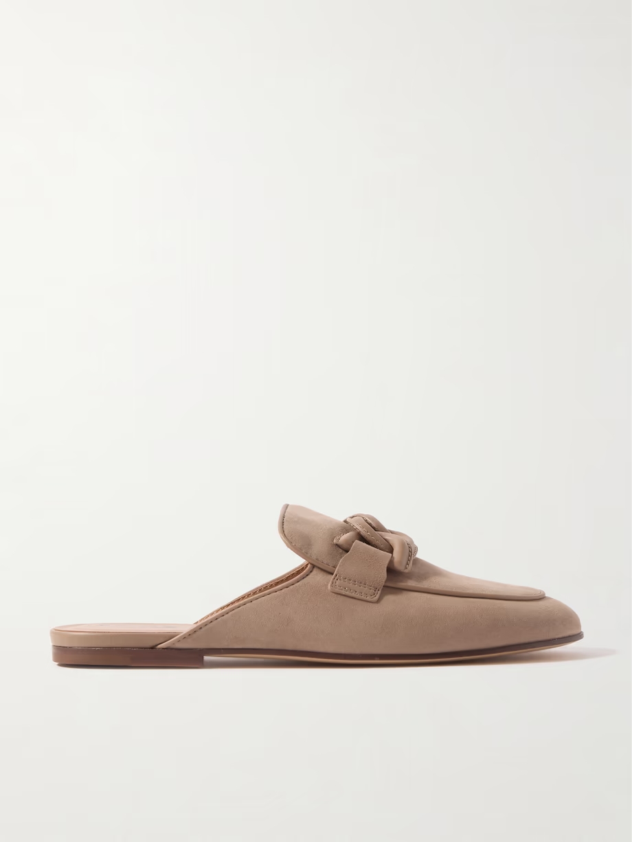 Embellished leather slippers Embellished leather slippers