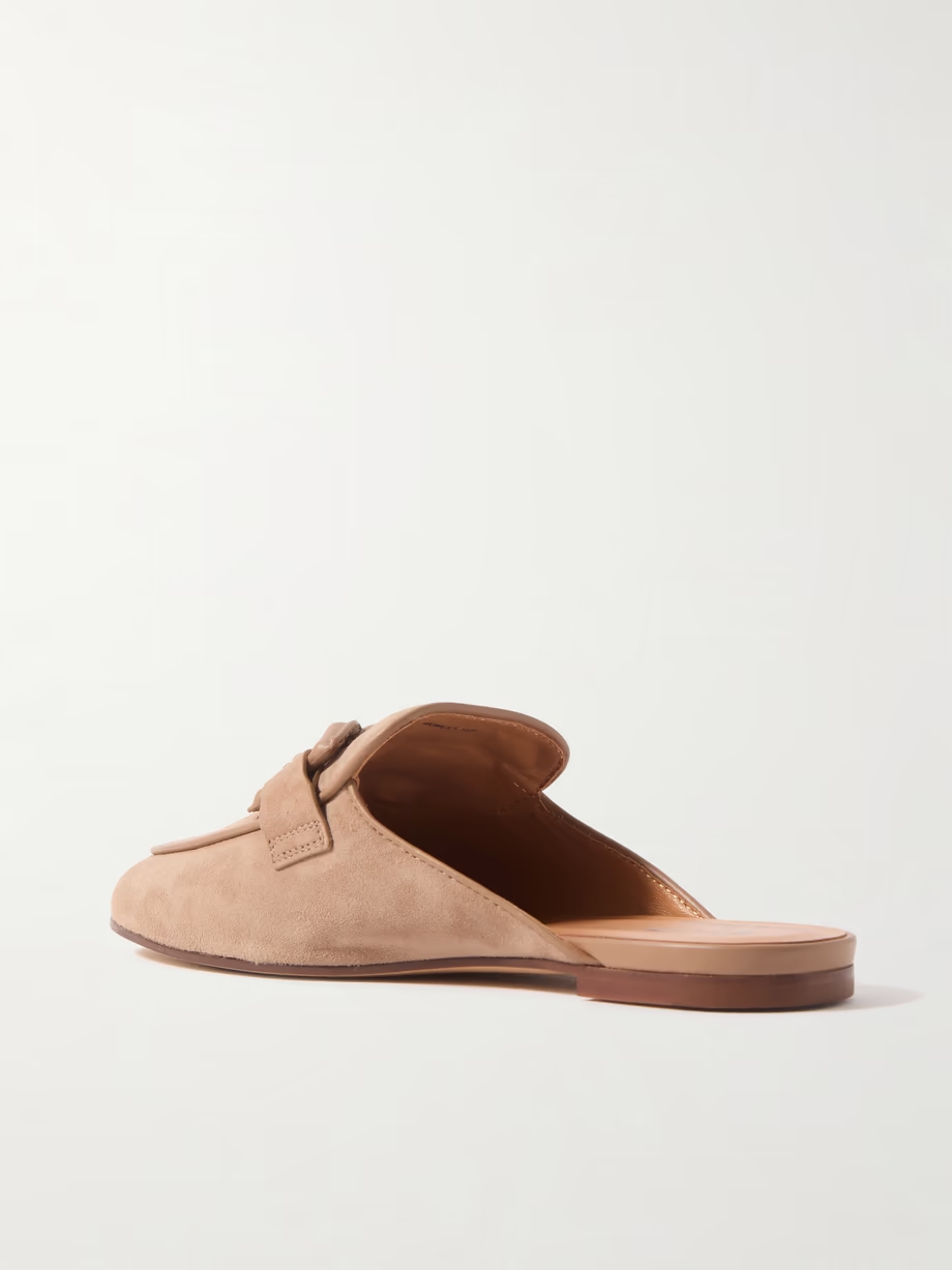 Embellished leather slippers Embellished leather slippers