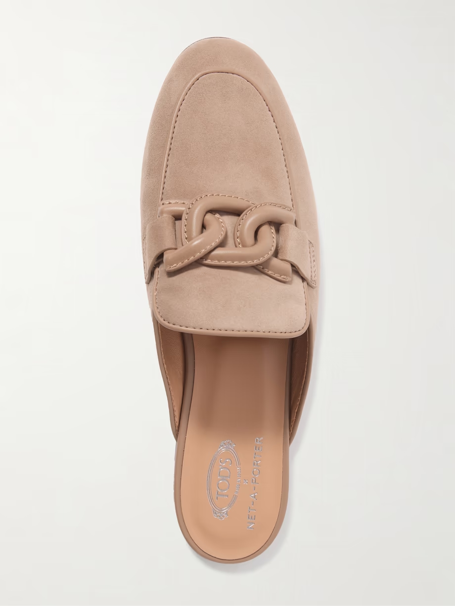 Embellished leather slippers Embellished leather slippers