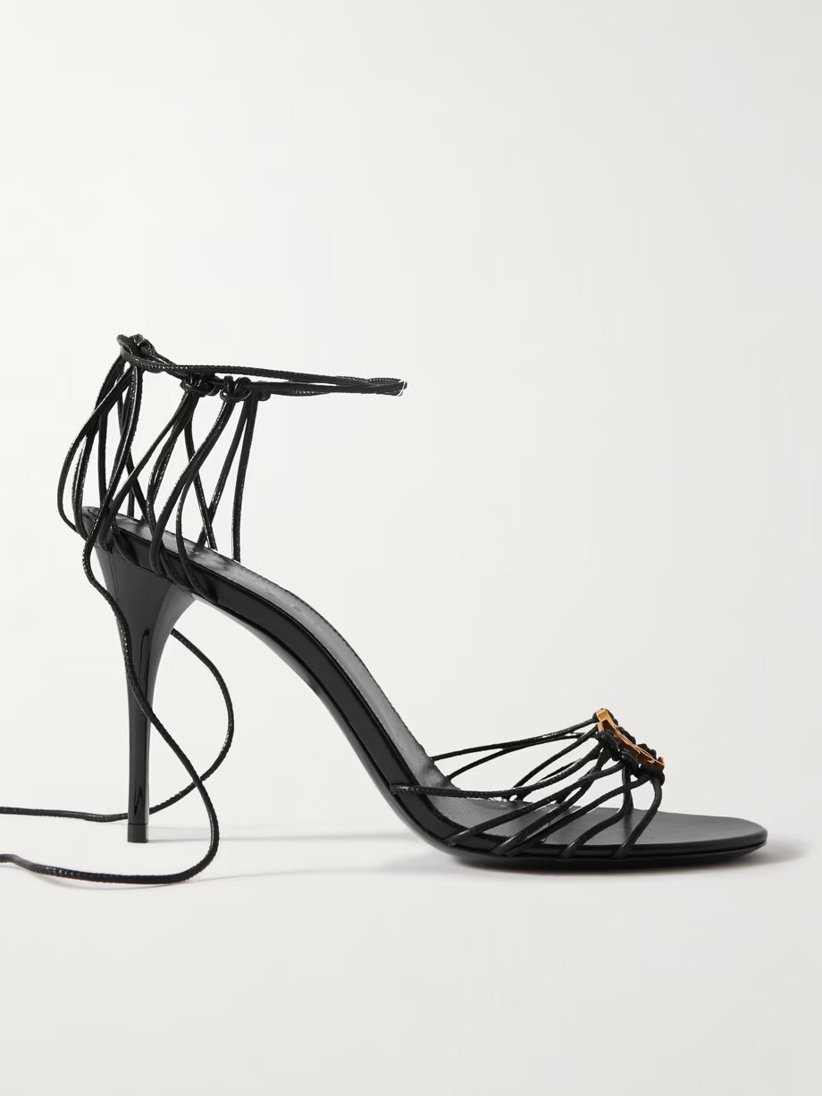 Babylone embellished knotted leather sandals Babylone embellished knotted leather sandals