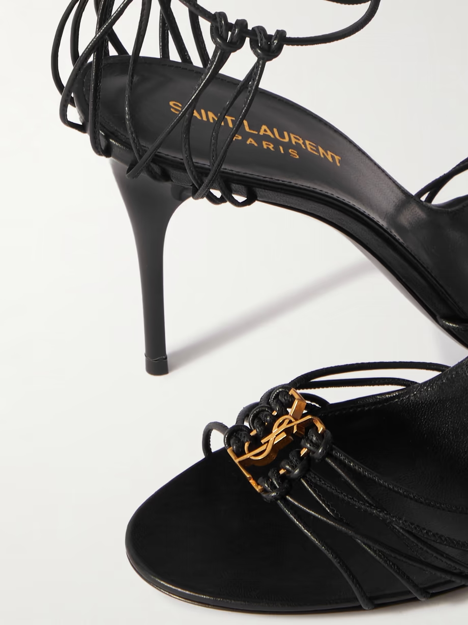 Babylone embellished knotted leather sandals Babylone embellished knotted leather sandals