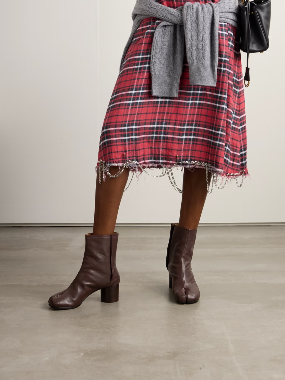 Tabi split-toe leather ankle boots Tabi split-toe leather ankle boots