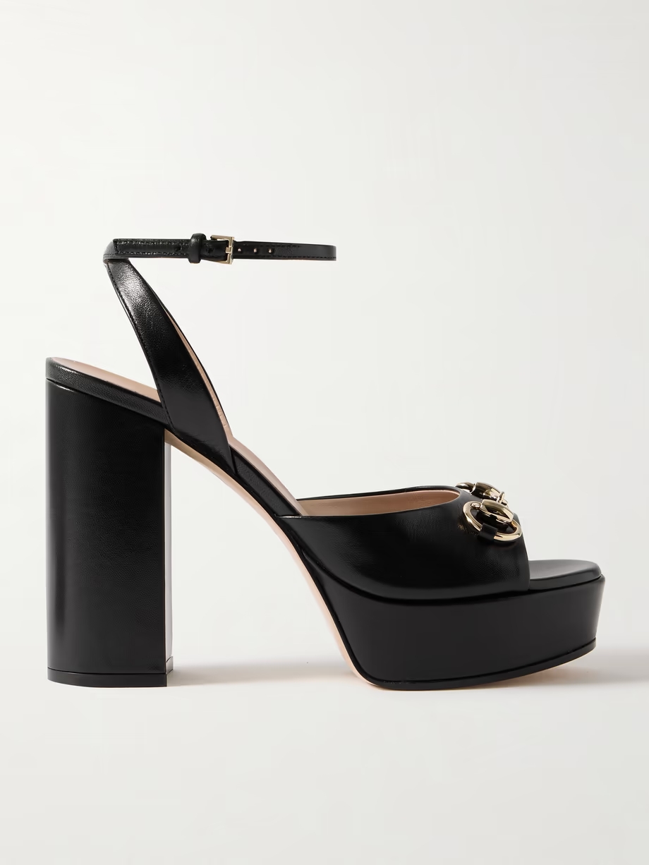 Lady horsebit-detailed leather sandals Lady horsebit-detailed leather sandals