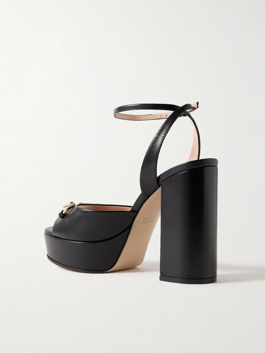 Lady horsebit-detailed leather sandals Lady horsebit-detailed leather sandals