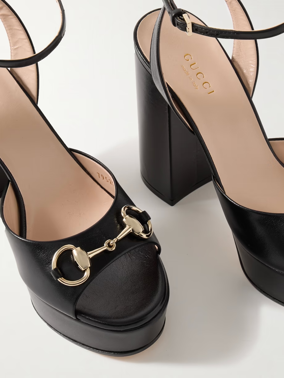 Lady horsebit-detailed leather sandals Lady horsebit-detailed leather sandals