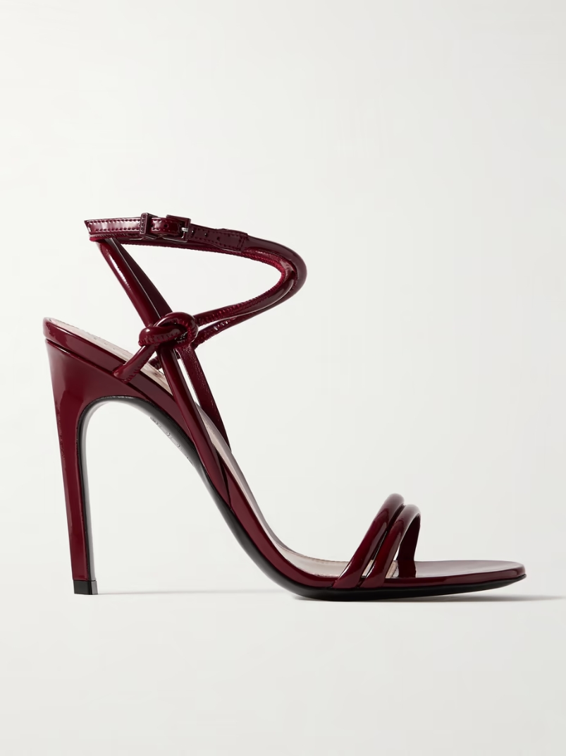 Walma knotted padded patent-leather sandals Walma knotted padded patent-leather sandals