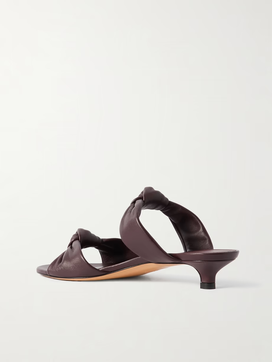 Knot leather mules Knot leather mules