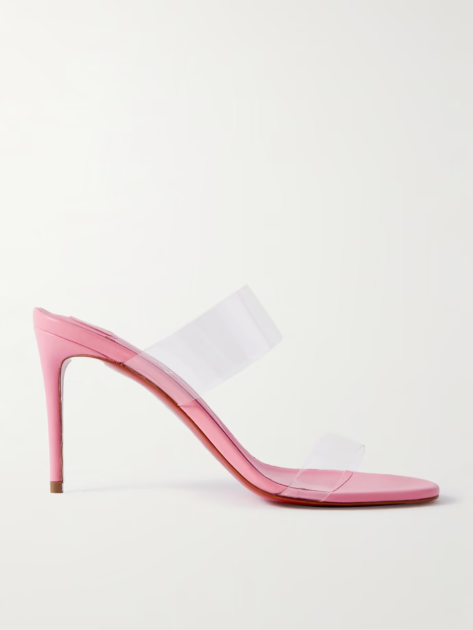 Just Nothing 85 PVC and leather mules Just Nothing 85 PVC and leather mules