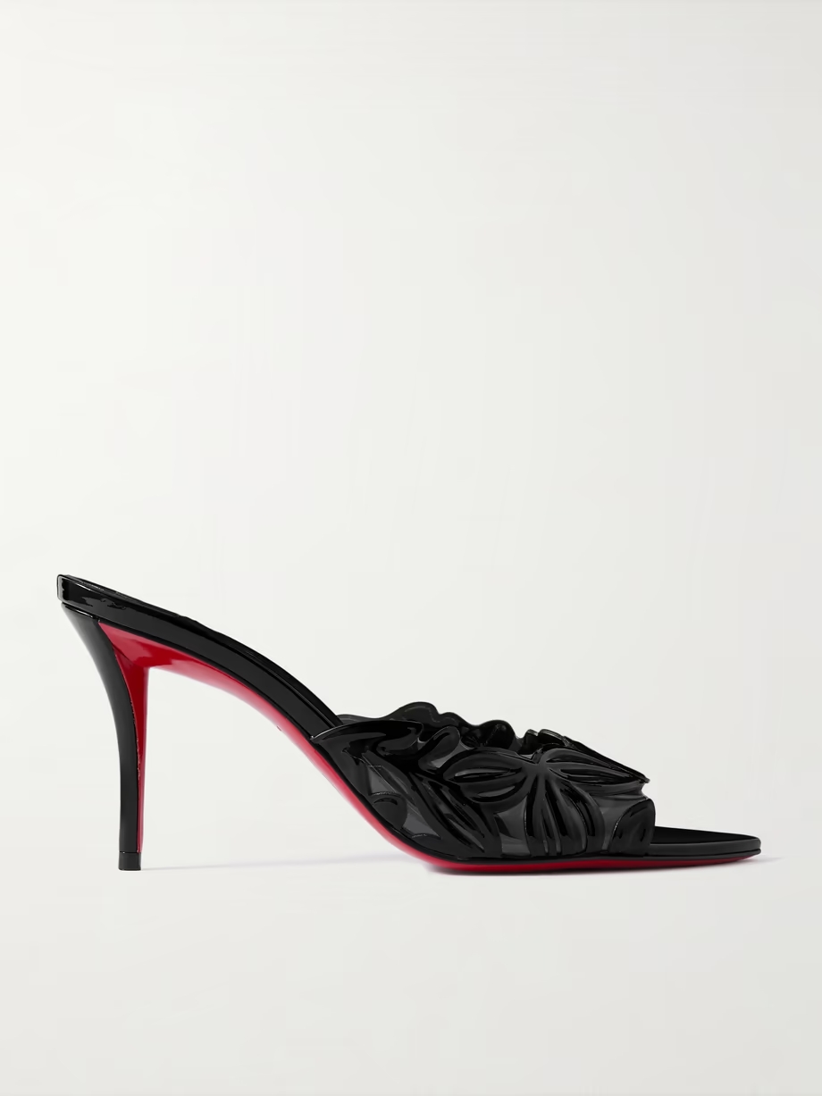 Apostropha Petunia 80 patent-leather and PVC mules Apostropha Petunia 80 patent-leather and PVC mules