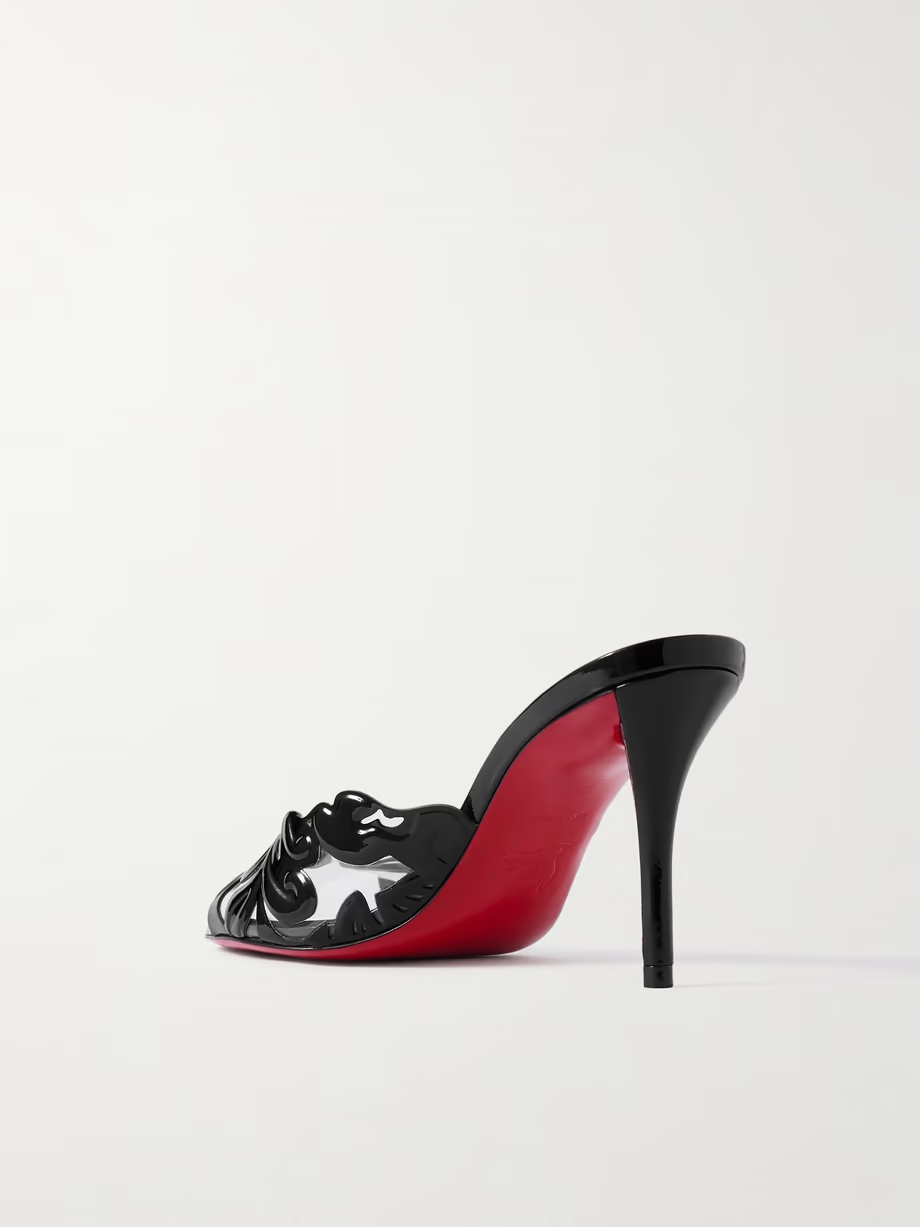 Apostropha Petunia 80 patent-leather and PVC mules Apostropha Petunia 80 patent-leather and PVC mules
